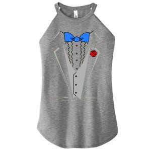 Tuxedo Suit Bachelor Party Women's Perfect Tri Rocker Tank