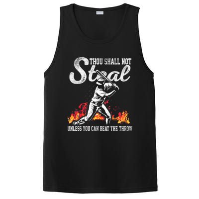 ThouShallNotSteal Unless You Can Beat The Throw Baseball Gift PosiCharge Competitor Tank