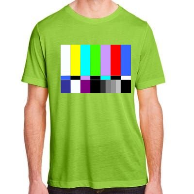 TV Colors Bars Organic Screen Retro Adult ChromaSoft Performance T-Shirt