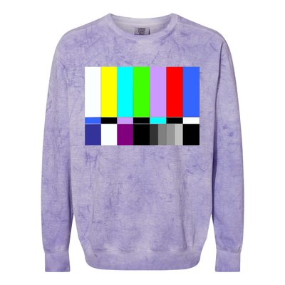 TV Colors Bars Organic Screen Retro Colorblast Crewneck Sweatshirt