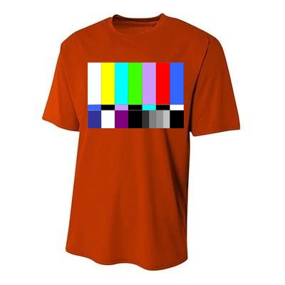 TV Colors Bars Organic Screen Retro Performance Sprint T-Shirt