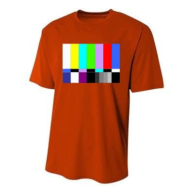 TV Colors Bars Organic Screen Retro Youth Performance Sprint T-Shirt