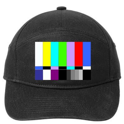 TV Colors Bars Organic Screen Retro 7-Panel Snapback Hat