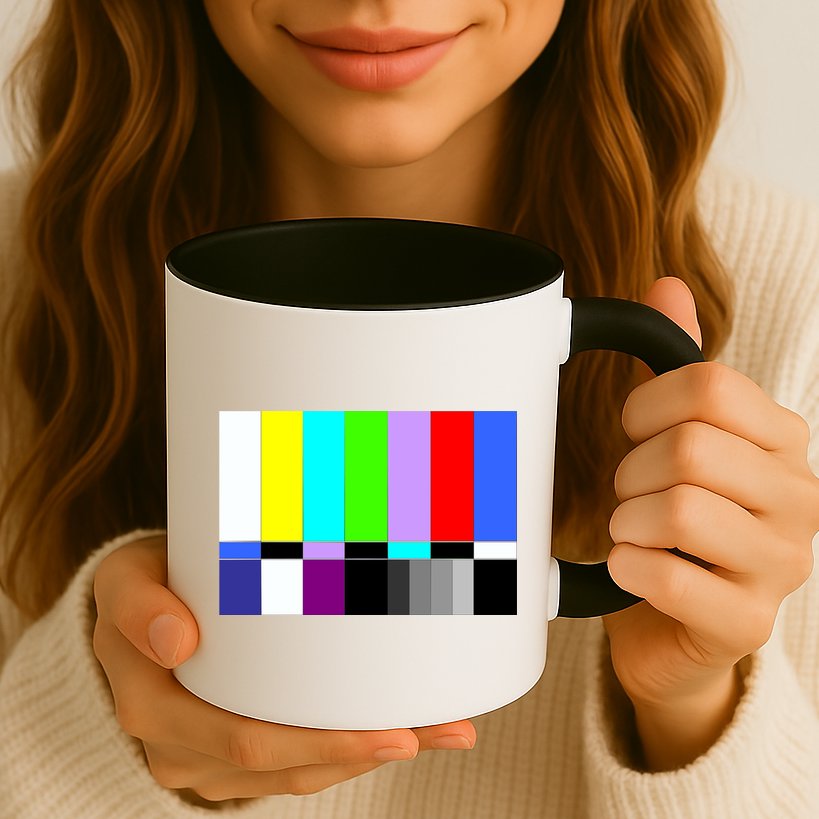 TV Colors Bars Organic Screen Retro Mug