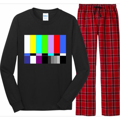 TV Colors Bars Organic Screen Retro Long Sleeve Pajama Set