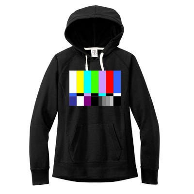 TV Colors Bars Organic Screen Retro Women's Fleece Hoodie