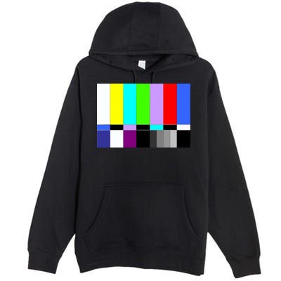 TV Colors Bars Organic Screen Retro Premium Pullover Hoodie