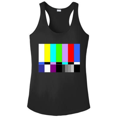 TV Colors Bars Organic Screen Retro Ladies PosiCharge Competitor Racerback Tank