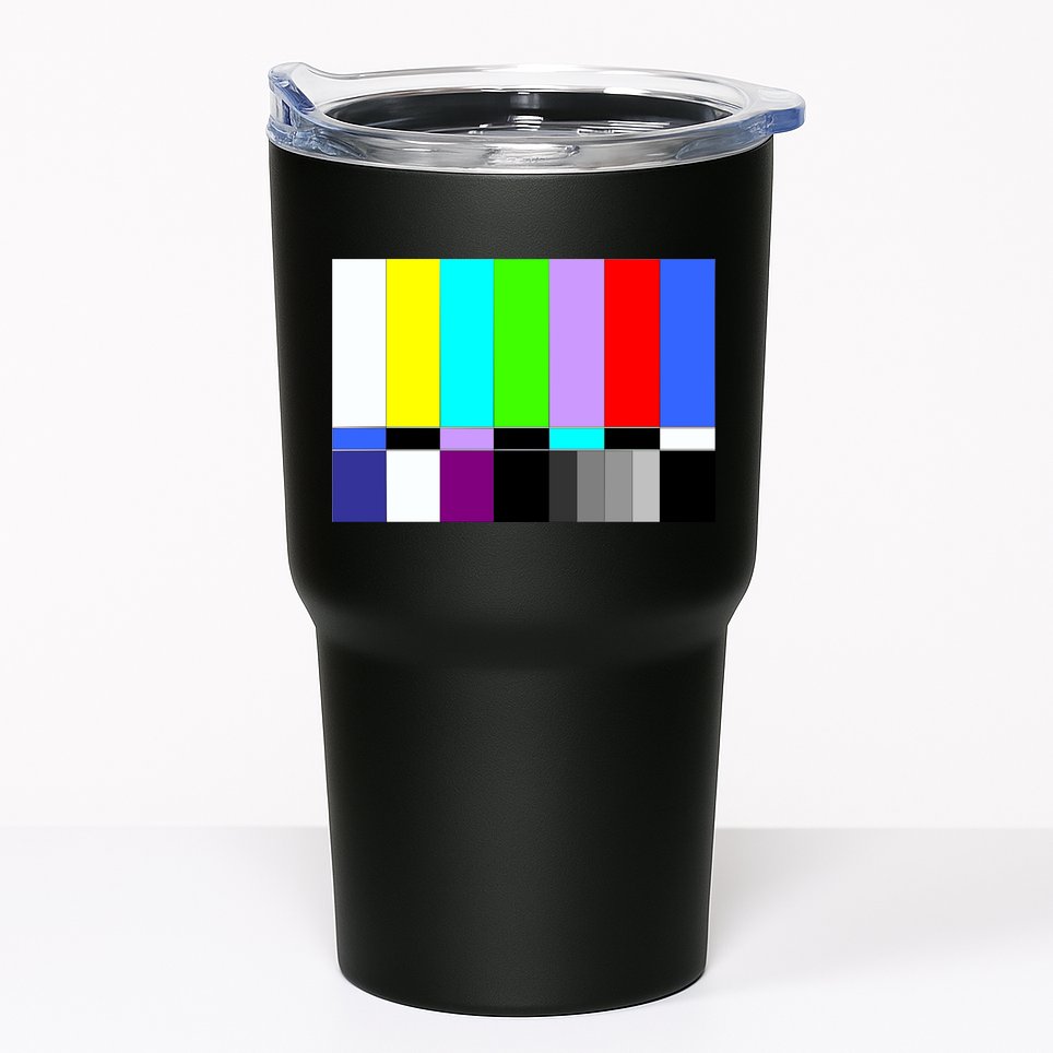 TV Colors Bars Organic Screen Retro Tumbler