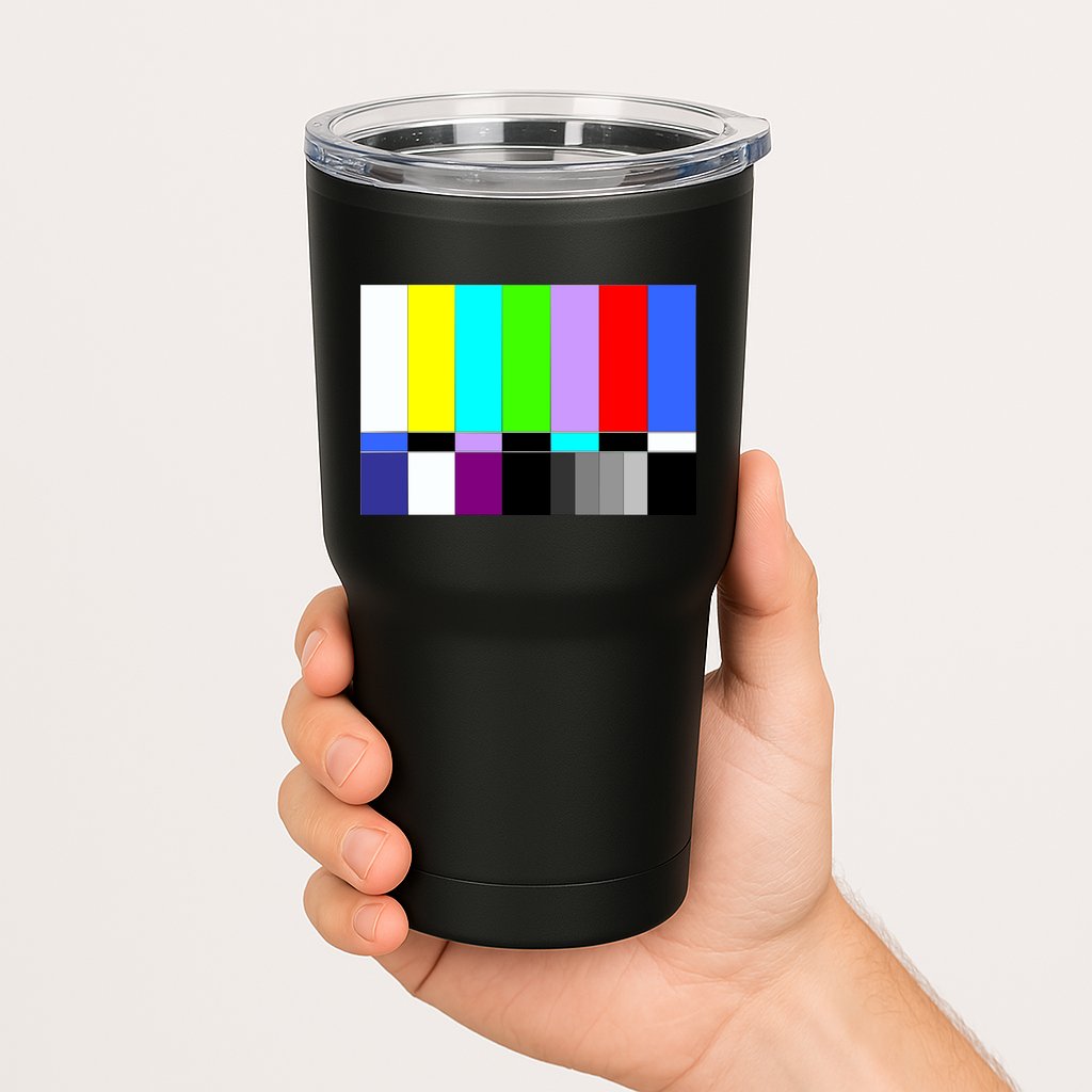 TV Colors Bars Organic Screen Retro Tumbler