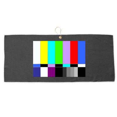 TV Colors Bars Organic Screen Retro Large Microfiber Waffle Golf Towel