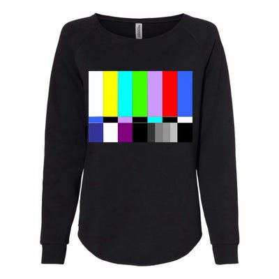 TV Colors Bars Organic Screen Retro Womens California Wash Sweatshirt