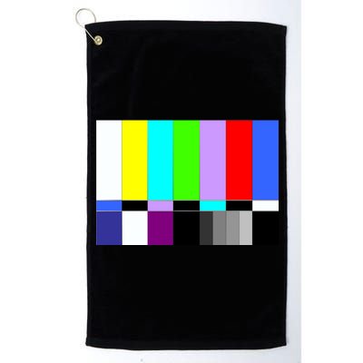 TV Colors Bars Organic Screen Retro Platinum Collection Golf Towel