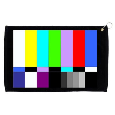 TV Colors Bars Organic Screen Retro Grommeted Golf Towel