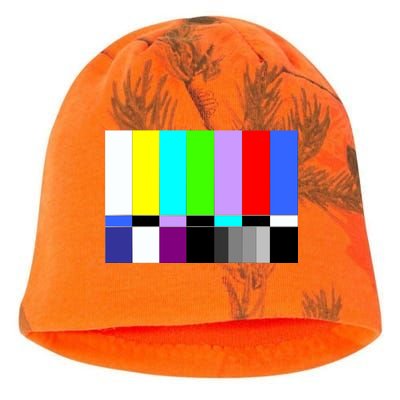 TV Colors Bars Organic Screen Retro Kati - Camo Knit Beanie