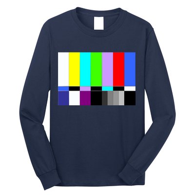 TV Colors Bars Organic Screen Retro Long Sleeve Shirt