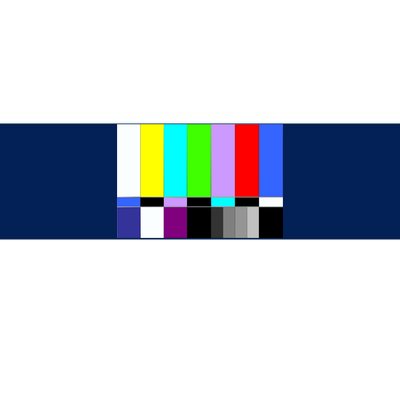 TV Colors Bars Organic Screen Retro Bumper Sticker