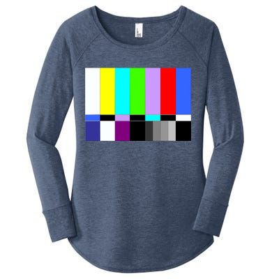 TV Colors Bars Organic Screen Retro Women's Perfect Tri Tunic Long Sleeve Shirt