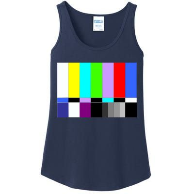 TV Colors Bars Organic Screen Retro Ladies Essential Tank