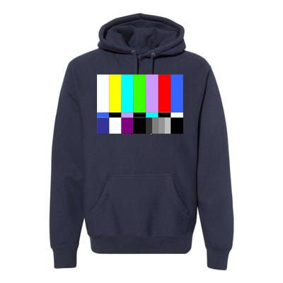 TV Colors Bars Organic Screen Retro Premium Hoodie