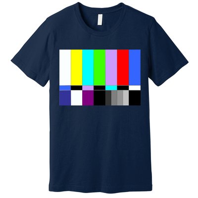 TV Colors Bars Organic Screen Retro Premium T-Shirt