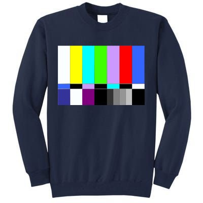 TV Colors Bars Organic Screen Retro Tall Sweatshirt