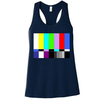 TV Colors Bars Organic Screen Retro Women's Racerback Tank