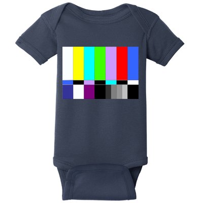 TV Colors Bars Organic Screen Retro Baby Bodysuit