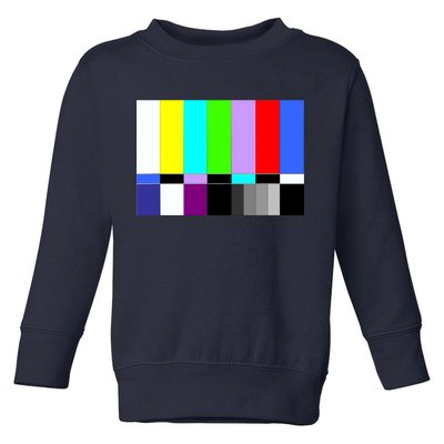 TV Colors Bars Organic Screen Retro Toddler Sweatshirt