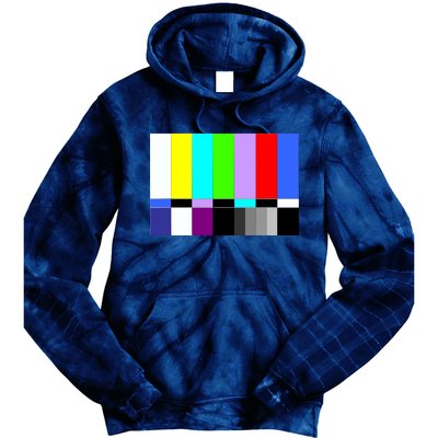 TV Colors Bars Organic Screen Retro Tie Dye Hoodie