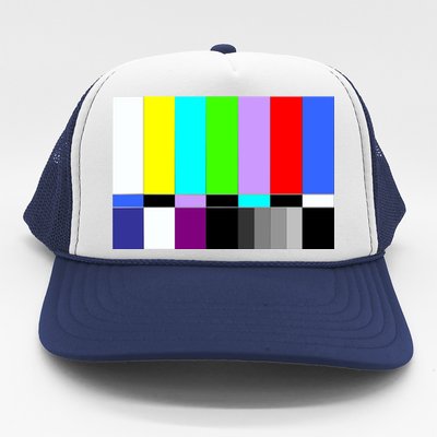 TV Colors Bars Organic Screen Retro Trucker Hat