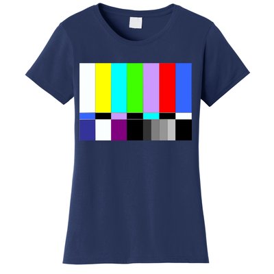 TV Colors Bars Organic Screen Retro Women's T-Shirt