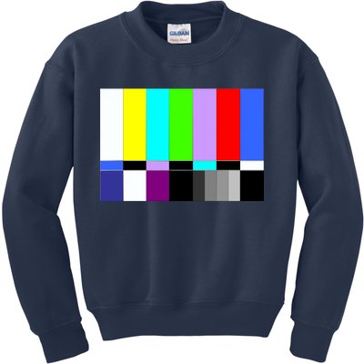 TV Colors Bars Organic Screen Retro Kids Sweatshirt