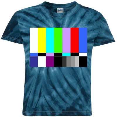 TV Colors Bars Organic Screen Retro Kids Tie-Dye T-Shirt