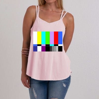 TV Colors Bars Organic Screen Retro Women's Strappy Tank