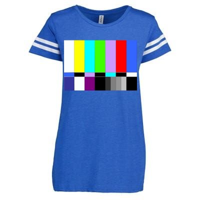 TV Colors Bars Organic Screen Retro Enza Ladies Jersey Football T-Shirt