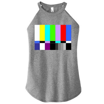 TV Colors Bars Organic Screen Retro Women's Perfect Tri Rocker Tank