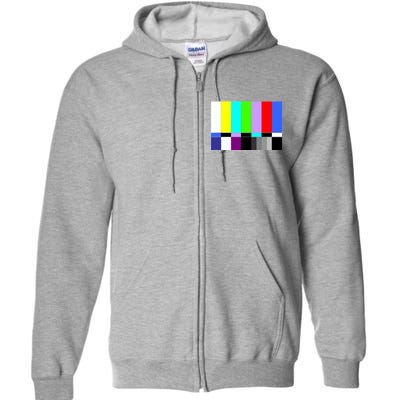 TV Colors Bars Organic Screen Retro Full Zip Hoodie