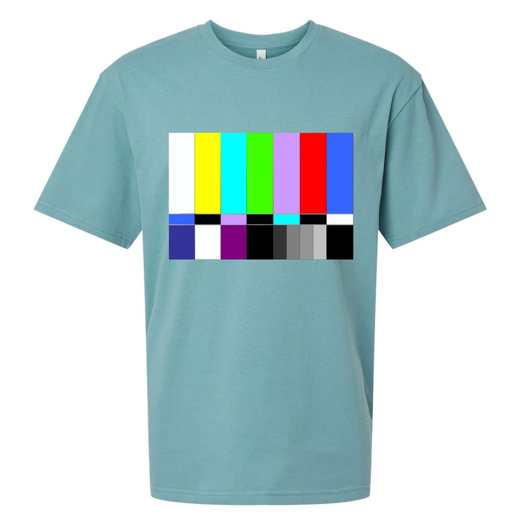 TV Colors Bars Organic Screen Retro Sueded Cloud Jersey T-Shirt