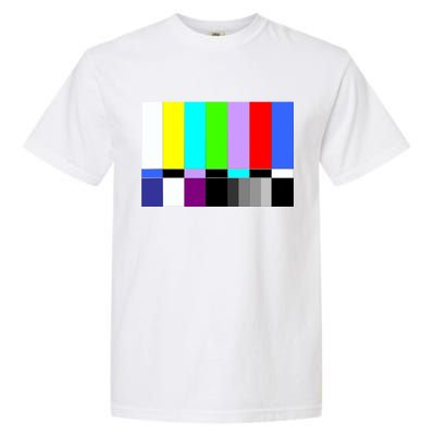 TV Colors Bars Organic Screen Retro Garment-Dyed Heavyweight T-Shirt