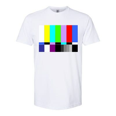 TV Colors Bars Organic Screen Retro Softstyle® CVC T-Shirt