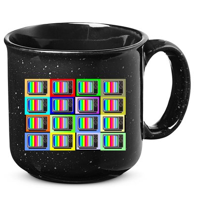TV Screen No Signal Bars - Vintage Classic 15oz Campfire Ceramic Mug