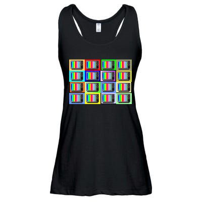 TV Screen No Signal Bars - Vintage Classic Ladies Essential Flowy Tank
