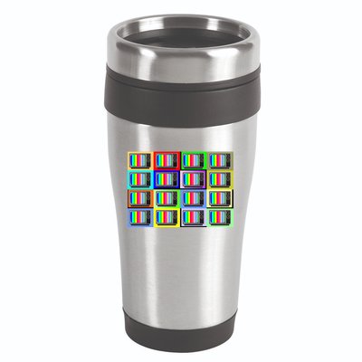 TV Screen No Signal Bars - Vintage Classic 16oz Travel Tumbler