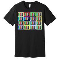 TV Screen No Signal Bars - Vintage Classic Premium T-Shirt