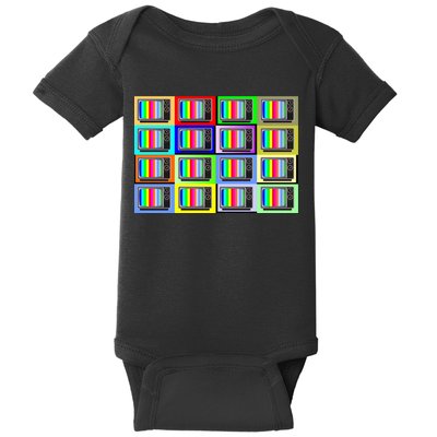 TV Screen No Signal Bars - Vintage Classic Baby Bodysuit