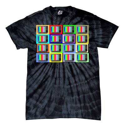 TV Screen No Signal Bars - Vintage Classic Tie-Dye T-Shirt