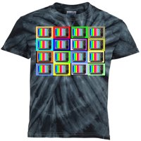 TV Screen No Signal Bars - Vintage Classic Kids Tie-Dye T-Shirt