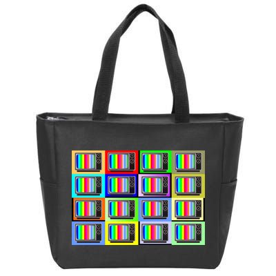 TV Screen No Signal Bars - Vintage Classic Zip Tote Bag
