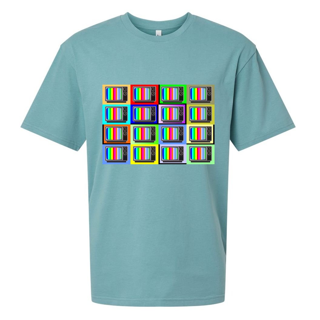 TV Screen No Signal Bars - Vintage Classic Sueded Cloud Jersey T-Shirt